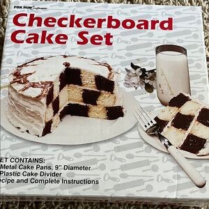 Fox Run Checkerboard Cake Set